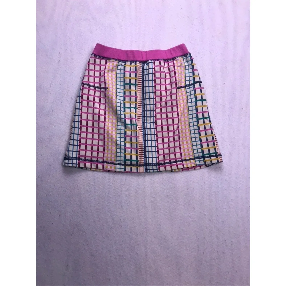 Finding Foxtale Skort Kids Size 12 Multicolor Grid Print‎ Excellent Condition